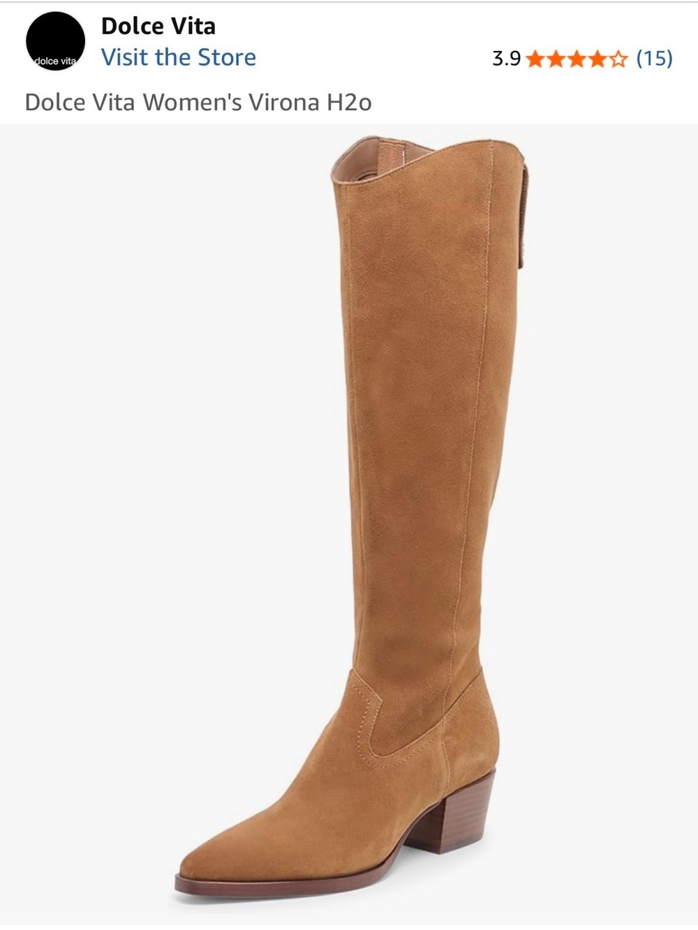 Dolce Vita Tall Suede Women’s Virona H2o Boots in Tan